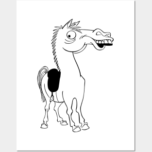 Horse Charicature Posters and Art